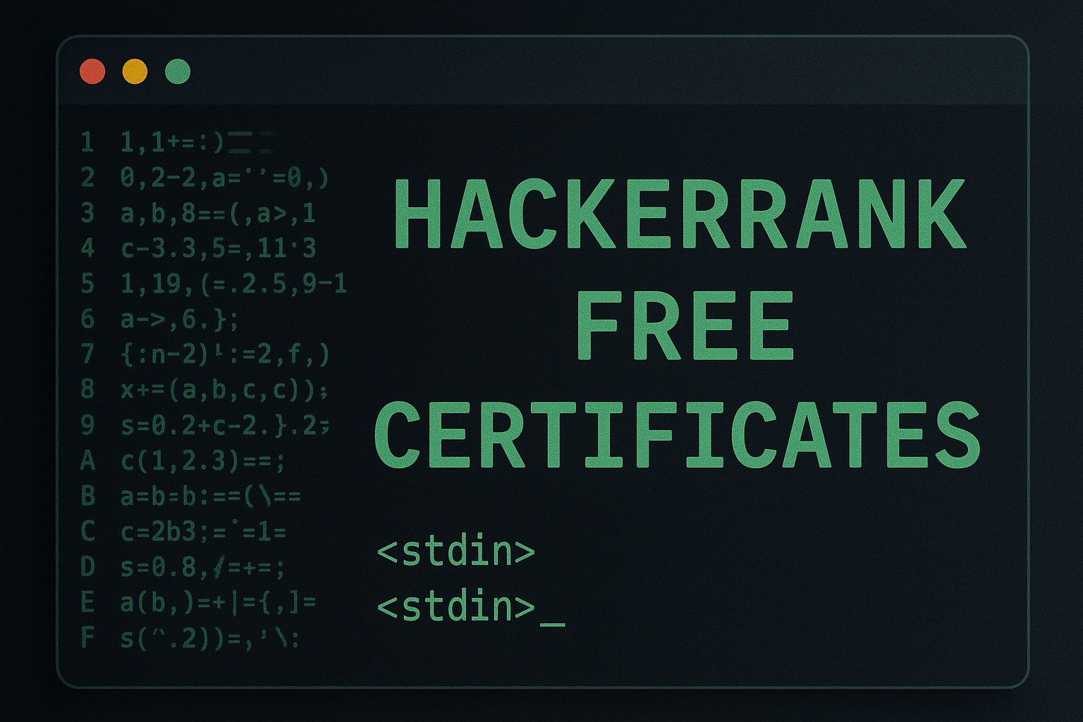HackerRank Free Certificates
